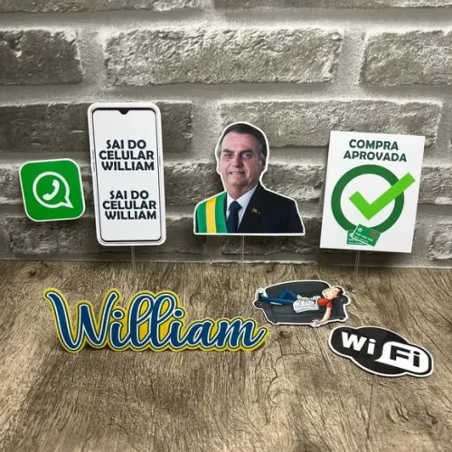 Topo de Bolo Bolsonaro Wi-fi Whatsapp