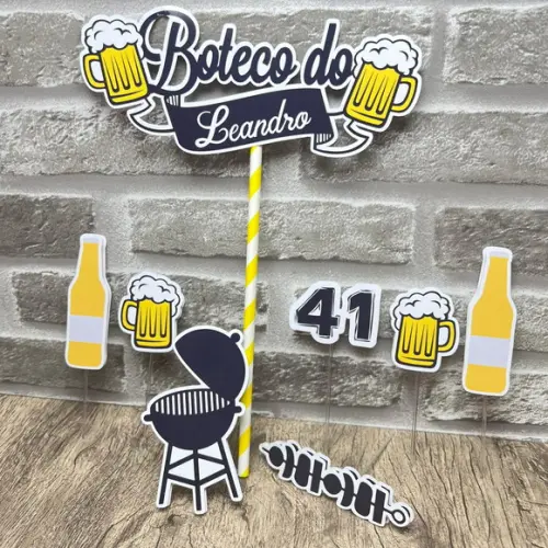 Topo de Bolo Boteco Churrasco