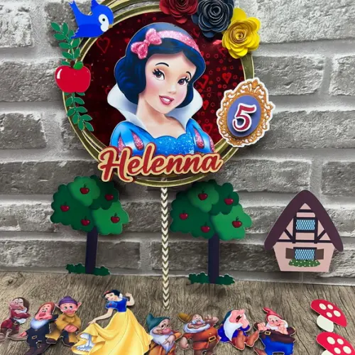 Topo de Bolo Branca de Neve Luxo