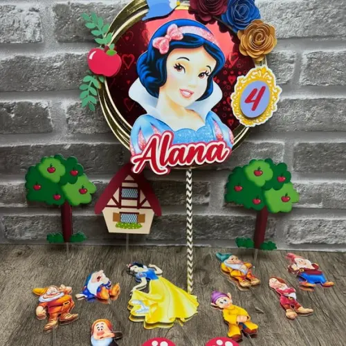 Topo de Bolo Branca de Neve Luxo