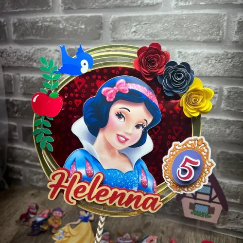 Topo de Bolo Branca de Neve Luxo