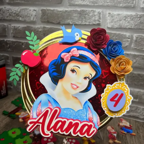 Topo de Bolo Branca de Neve Luxo