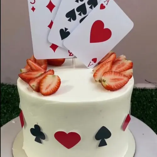 Topo de Bolo Cartas Baralho