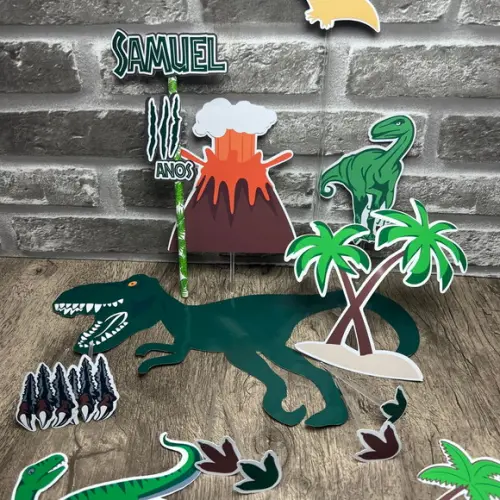 Topo de Bolo Dinossauro