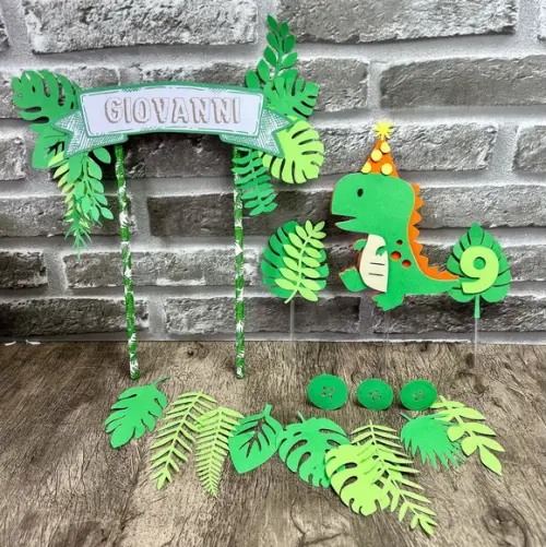 Topo de Bolo Dinossauro 3d