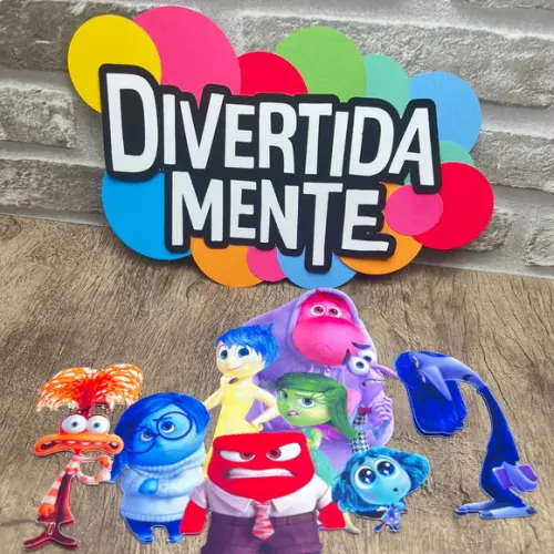 Topo de Bolo Divertidamente