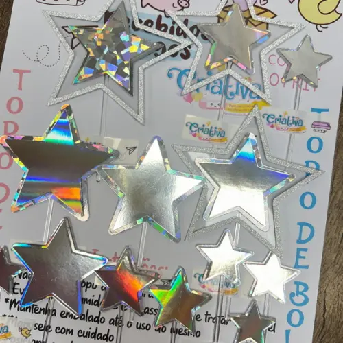 Topo de Bolo Estrelas