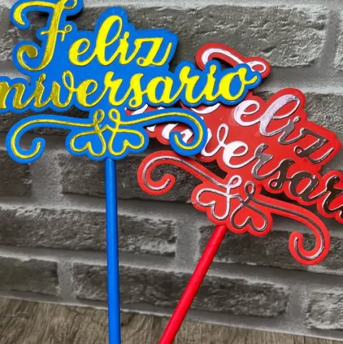 Topo De Bolo Feliz Aniversário
