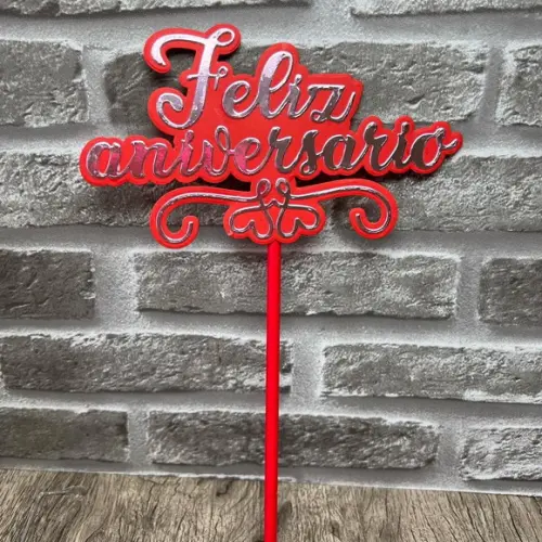 Topo De Bolo Feliz Aniversário