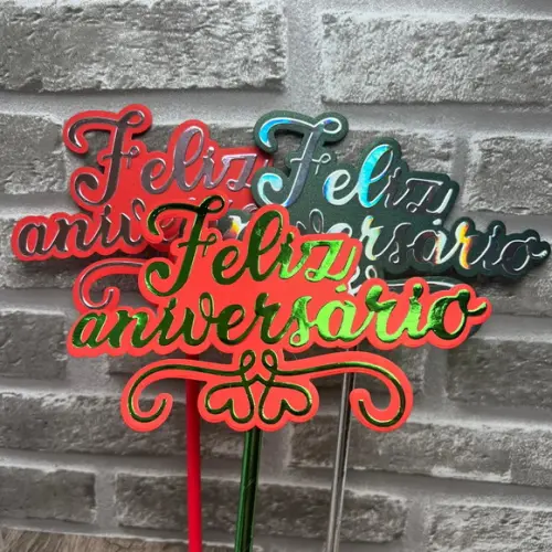 Topo De Bolo Feliz Aniversário