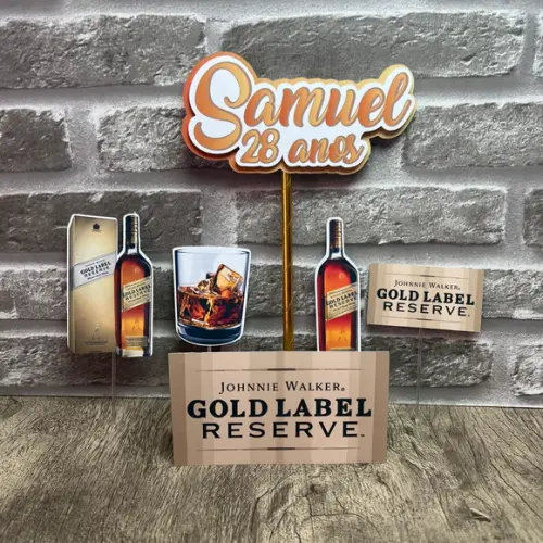 Topo de Bolo Gold Label Reserve