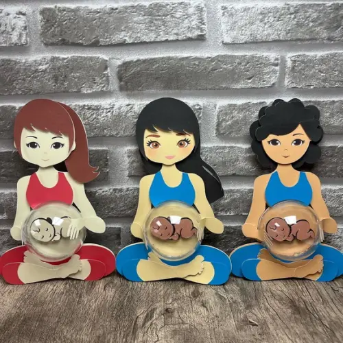 Topo de Bolo Grávida / Gestante 3d