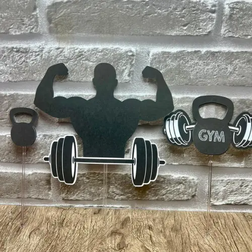 Topo de Bolo Gym