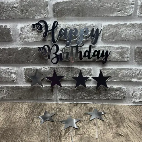 Topo de Bolo Happy Birthday