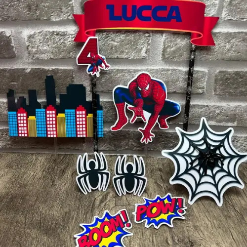 Topo de Bolo Homem Aranha