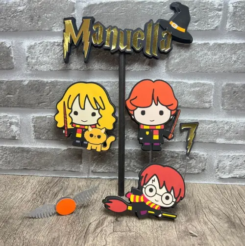 Topo de Bolo Harry Potter