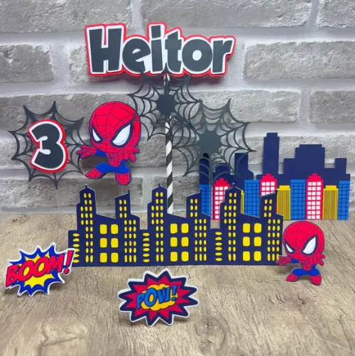 Topo de Bolo Homem Aranha Cute