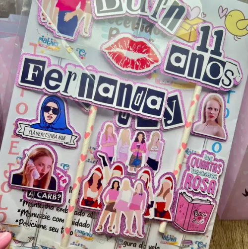 Topo de Bolo Mean Girls Meninas Malvadas