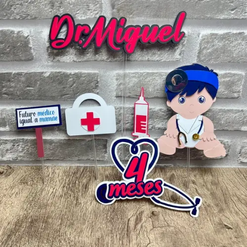 Topo de Bolo Médico Baby