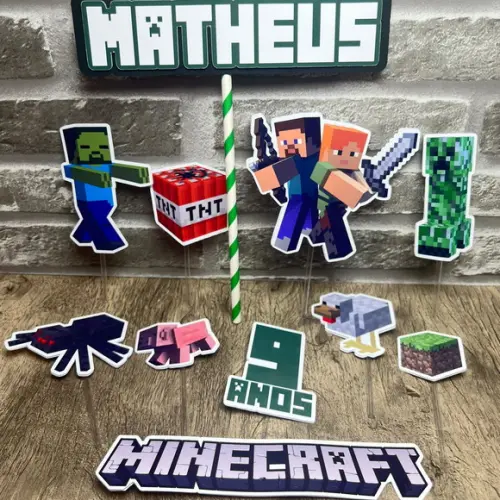 Topo de Bolo Minecraft Tnt
