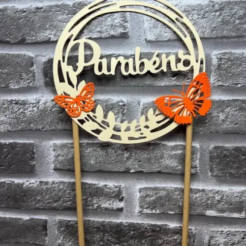 Topo de Bolo Parabéns (cake Topper)