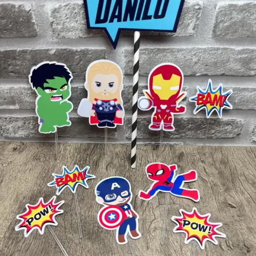Topo de Bolo os Vingadores Cute