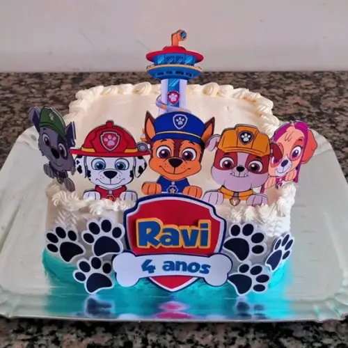 Topo de Bolo Patrulha Canina Carinhas