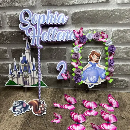 Topo de Bolo Princesa Sophia