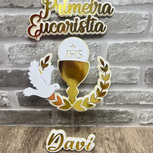 Topo de Bolo Primeira Eucaristia