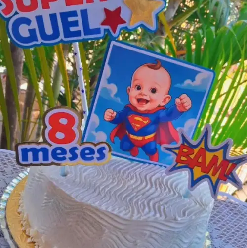 Topo de Bolo Superman Baby
