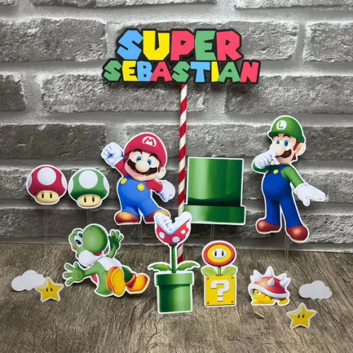 Topo de Bolo Super Mário