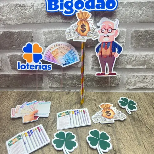 Topo de Bolo Vovô Loterias