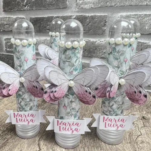 Tubetes Personalizados Jardim das Borboletas