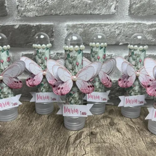 Tubetes Personalizados Jardim das Borboletas