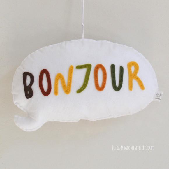 Balão de fala Bonjour