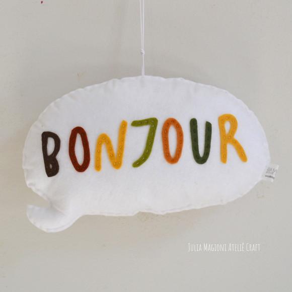 Balão de fala Bonjour