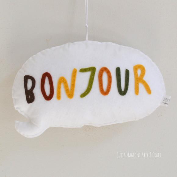 Balão de fala Bonjour