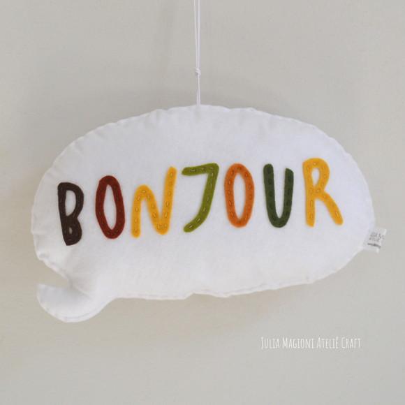 Balão de fala Bonjour