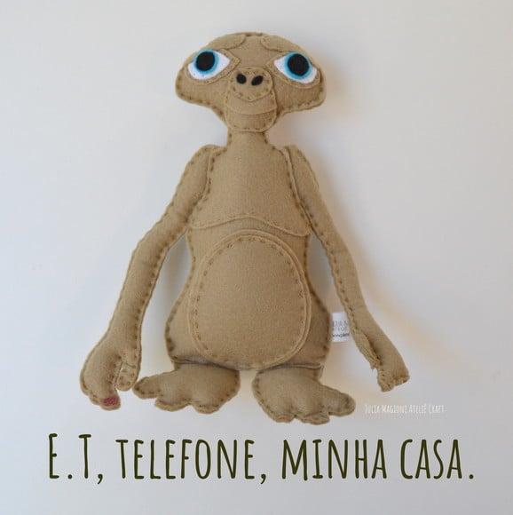 Boneco de Feltro E.t o Extra Terrestre