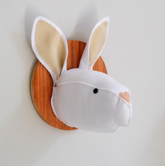 Cabeça de Coelho Falsa Taxidermia