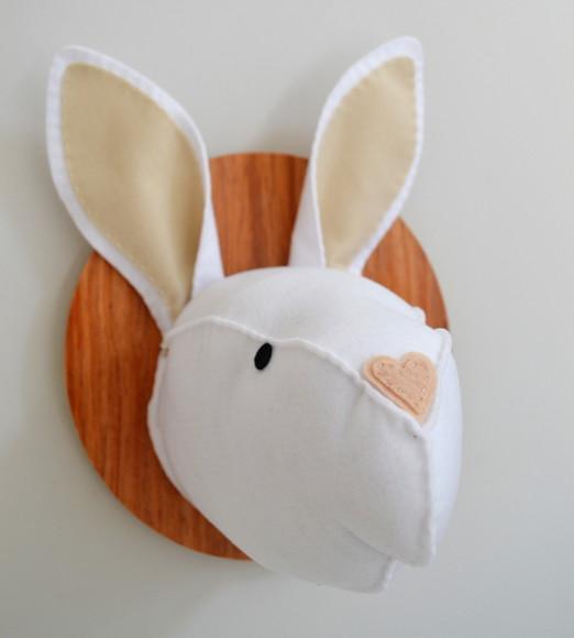 Cabeça de Coelho Falsa Taxidermia