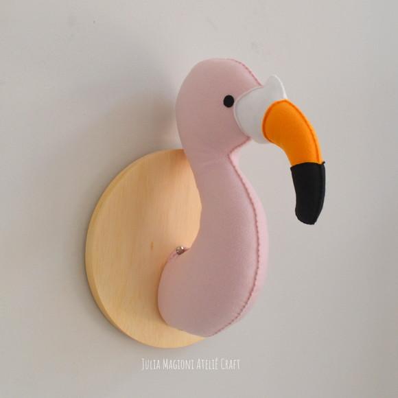 Cabeça de flamingo Falsa Taxidermia Cabeça animal
