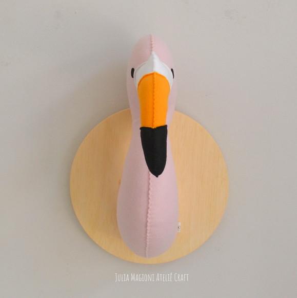 Cabeça de flamingo Falsa Taxidermia Cabeça animal