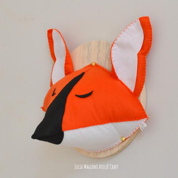 Cabeça de Lobo Guará Falsa Taxidermia