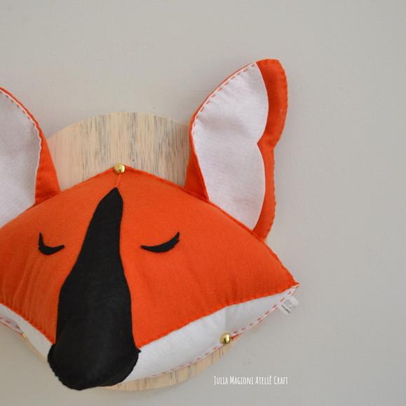 Cabeça de Lobo Guará Falsa Taxidermia