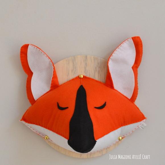 Cabeça de Lobo Guará Falsa Taxidermia