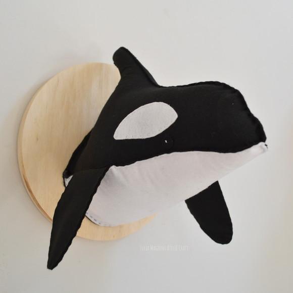 Cabeça de Orca Falsa Taxidermia