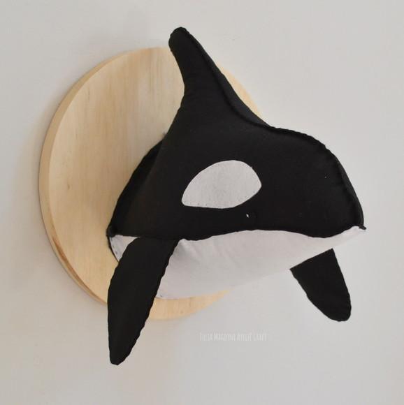 Cabeça de Orca Falsa Taxidermia
