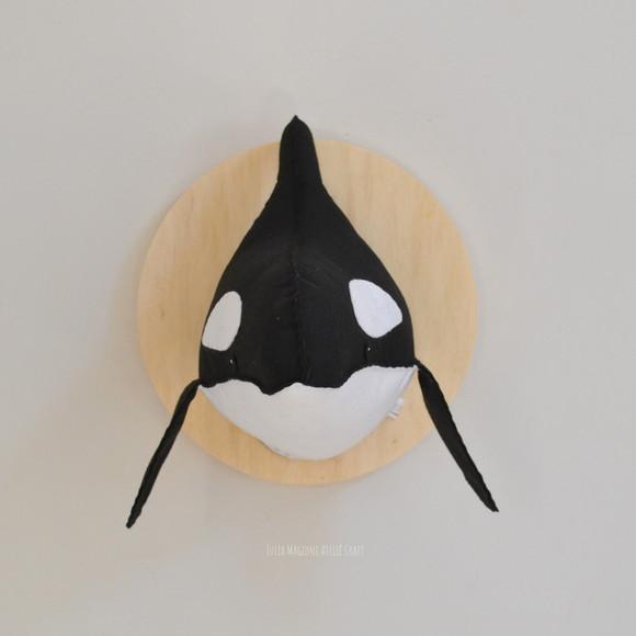 Cabeça de Orca Falsa Taxidermia