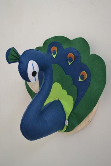 Cabeça de Pavão Falsa Taxidermia Cabeça animal